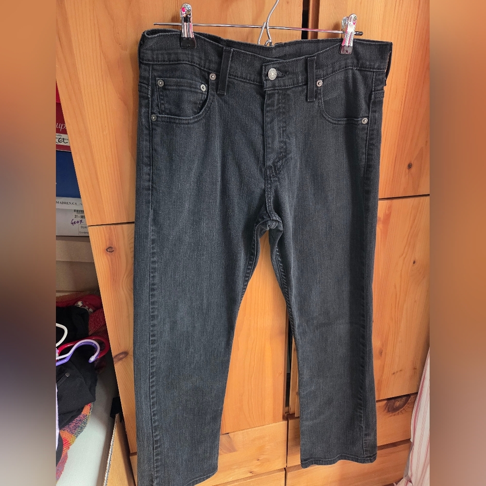 Levi's Black 569 Straight-Leg Jeans Size 29